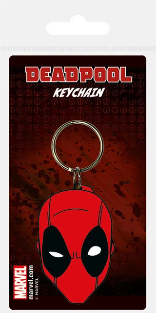 Deadpool Face Rubber Keychain Porte-Clé De Gomme Pyramid International