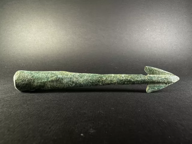 Very Rare - Ancient Greek Bronze Socketed Spear Head - Circa 700-500 Bc