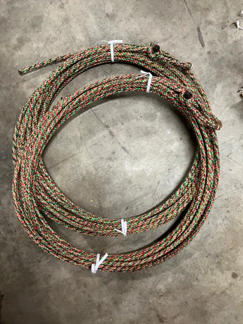 TWO Ranch Ropes, 3/8SCT x 50' 4 Strand, Very Soft (3xs-4xs) MULTI COLOR