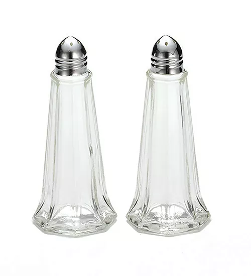 Salt & Pepper Shakers 30ml/1oz Eiffel Tower with Chrome Plated Top Set of 2