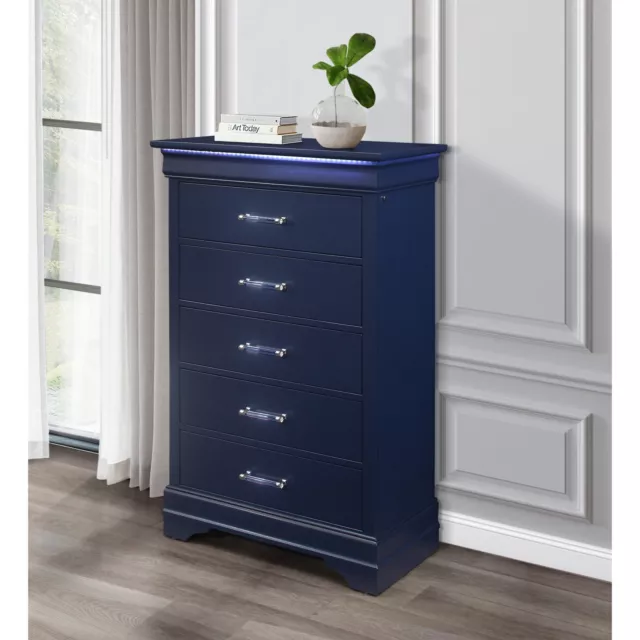 Global Furniture USA Charlie Blue Chest