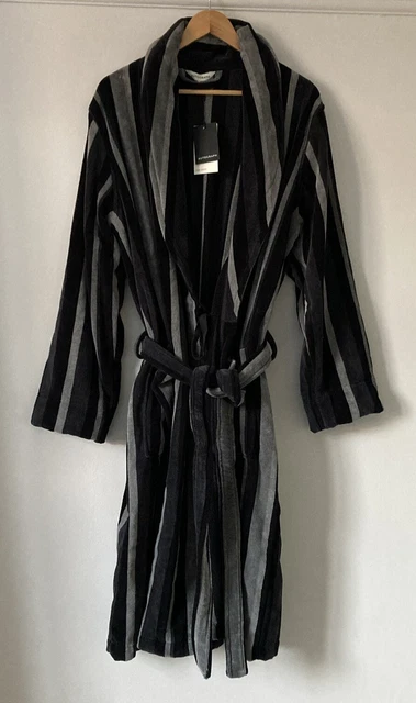 MARKS SPENCER Mens AUTOGRAPH Dressing Gown Pure Cotton Size Medium Grey 32.99 PicClick UK