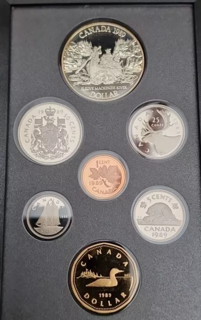 1 Cent - 1 Dollar Silver 1989 Excellent Condition  Coins Set  Canada 🇨🇦