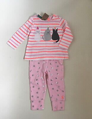 BNWT Joules Baby Poppy Multicat Top and Trousers set 3-6m 8kg 3-6m 8kg