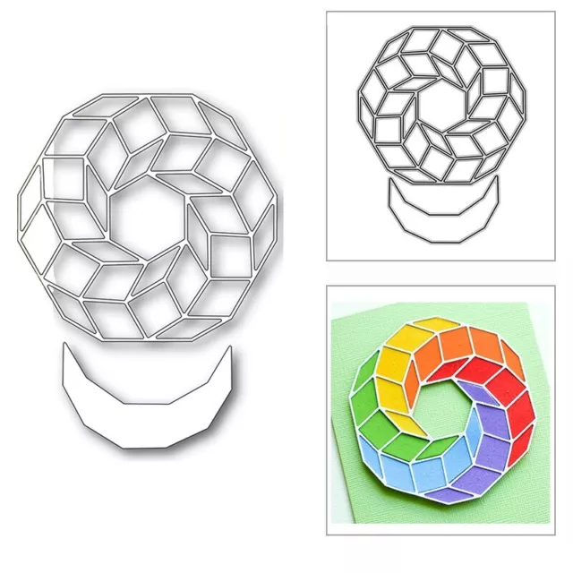 Swirl Circle Ring Shape Metal Cutting Dies DIY Scrapbooking Card Making Craft