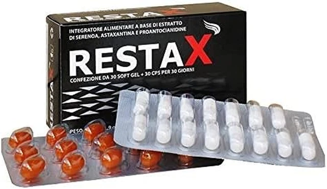 Conf. RESTAX 30softgel+30cps Alopecia Androgenetica Maschile normale trofismo