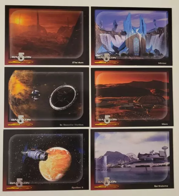 1997 WORLDS OF BABYLON 5 Special Edition CHASE INSERT 6 CARDS W1 W2 W3 W4 W5 W6