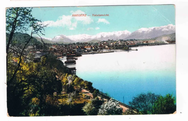 AK. Bregenz am Bodensee - Panorama 22.08.1908