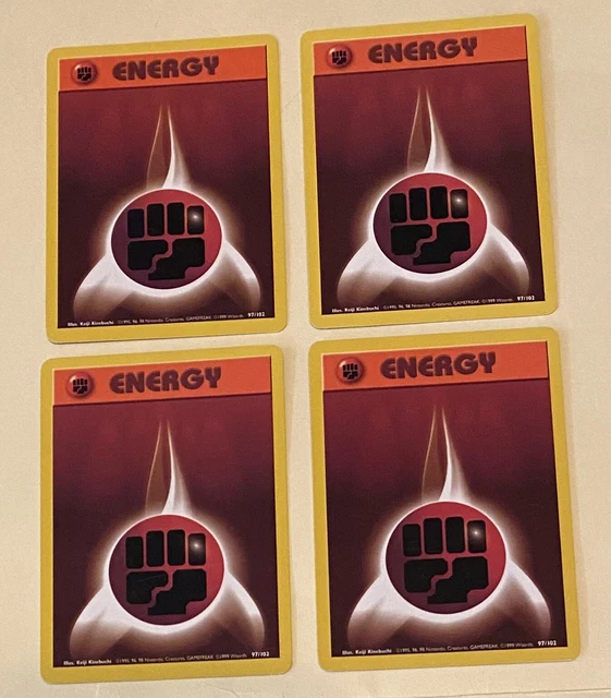 pokémon cards lot of 4 Fighting Energy 97/102
