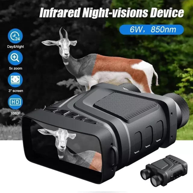 HD Night Vision Binocular R12 Binocular 1080P Infrared 5x Zoom Hunting Telescope