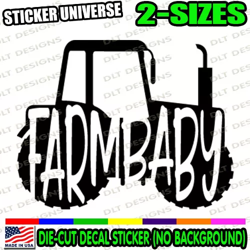 Farm Baby Tractor Window Decal Bumper Sticker Farmer Farming Farm Boy Girl 1054