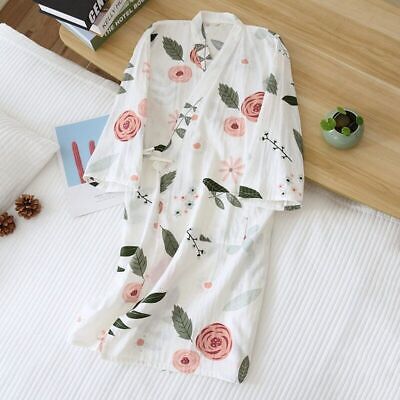 Japanese kimono pajamas spring and summer bathrobes women 100% cotton
