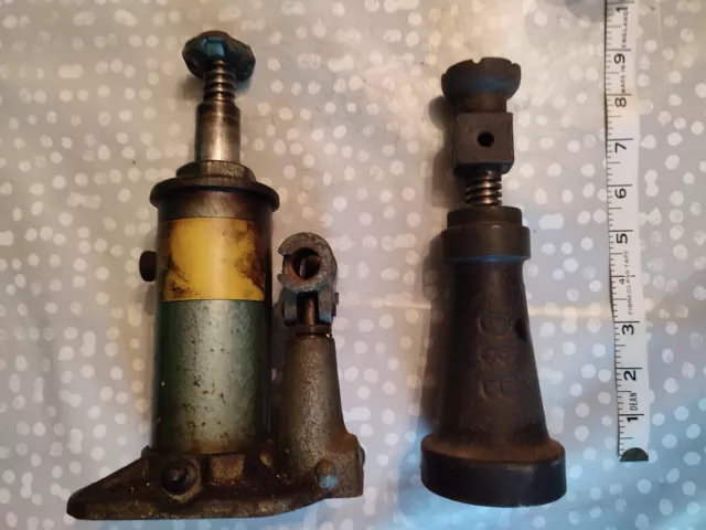 Pair Of Vintage Car Jacks Lake Elliot D&B Screw Jack Working No Handles Free P&P