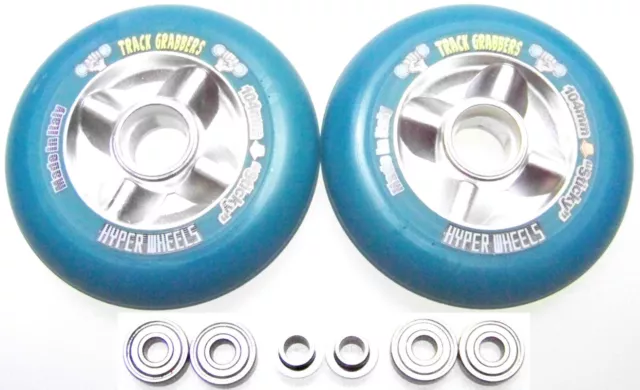 Scooter Make It Faster Tuning 104mm Reel " Sticky " Abec 9 Blue Rollerwheels N0