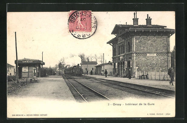CPA Orsay, interior of the station 1907