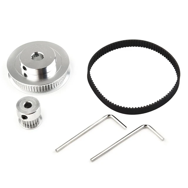 1 Lot GT2 Courroie de Distribution Closed-Loop 200mm Poulies 20 Et 60 Dents Pour