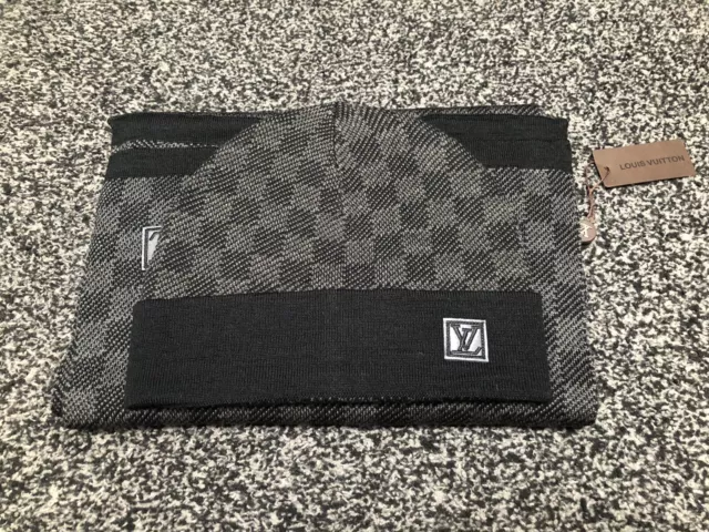 Louis Vuitton Petit Damier Hat And Scarf Set Black - $238 - From Rica