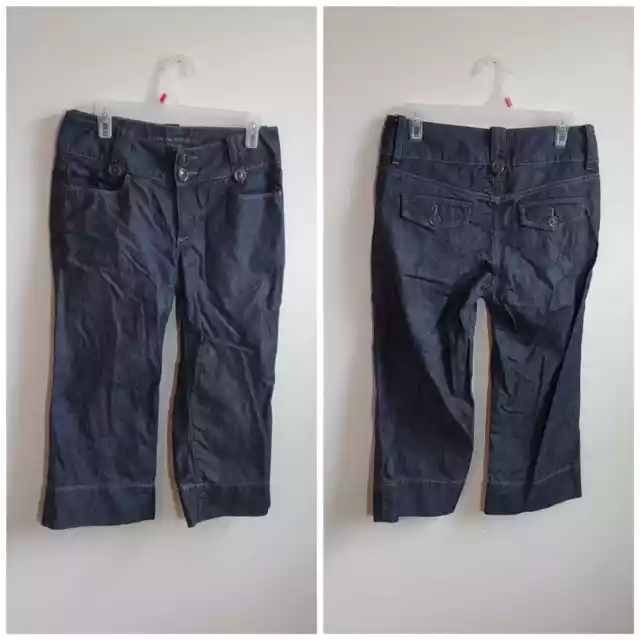 VINTAGE BANANA REPUBLIC Y2K Classic Blue Light Denim Bermuda Crop Jeans ...