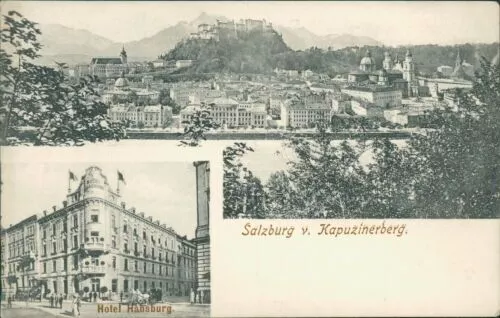 Ansichtskarte Salzburg v. Kapuzinerberg um 1900  (Nr.910)