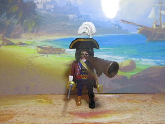 Figurine Playmobil Pirate / Officier / Amiral - Série 22 - Occasion - Fabriqué En Allemagne
