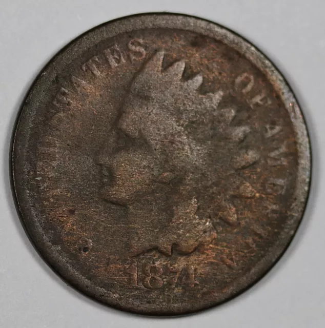 1874 Indian Head Cent.  Good.  196451