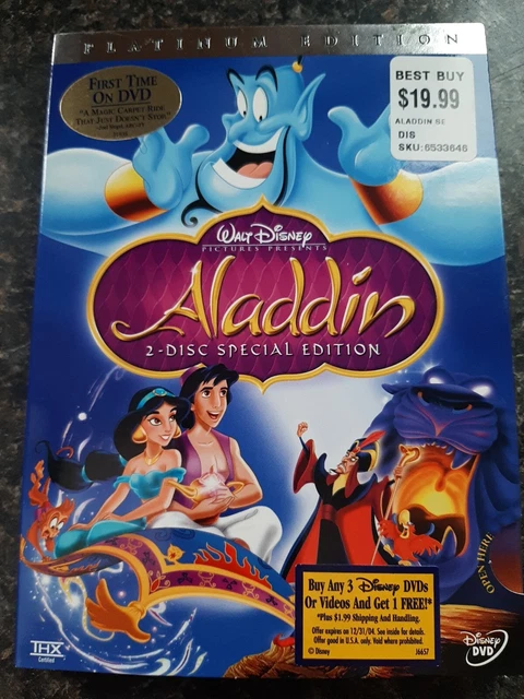 Walt Disney's Aladdin 2-Disc Special Edition Platinum Edition (DVD) w/slipcover