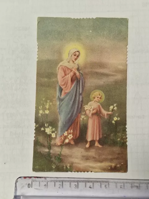 Santino Holy Card fustellato Orazione di San Bernardo alla Santissima  ZA1077 ^