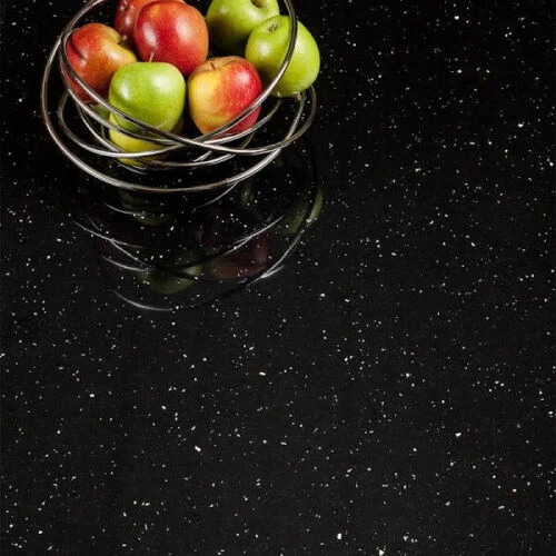 Estufa de trabajo de cocina laminada negra TODAS LAS TALLAS (28mmx600mm)