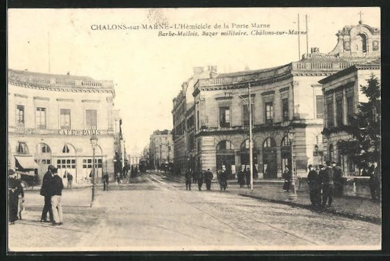 CPA Chalons-sur-Marne, L'Hèmicicle de la Porte Marne 1908
