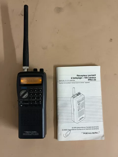 Realistic Pro 25 Scanner Programmabile 800mhz, 100 canali. SPEDIZIONE VELOCE/GRATUITA!!