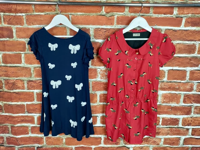 Girl Bundle Age 9-10 Years 100% Next Shorts Playsuit T-Shirt Dress Dog Red 140Cm