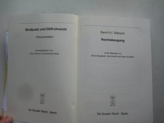 Marxen Strafjustiz und DDR-Unrecht Bd 5/1+2 Rechtsbeugung Unrechtsstaat MfS SED 2