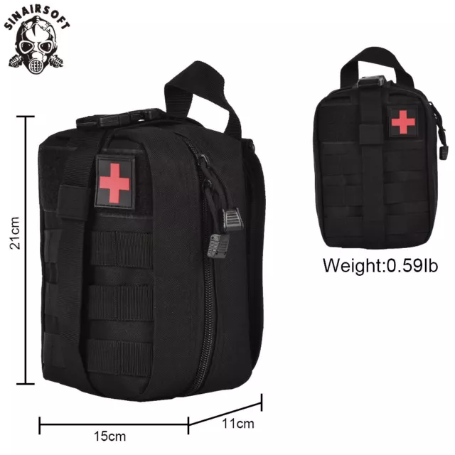 Durable Tactical MOLLE Rip-Away EMT IFAK Medical Pouch First Aid Kit Utility Bag 2