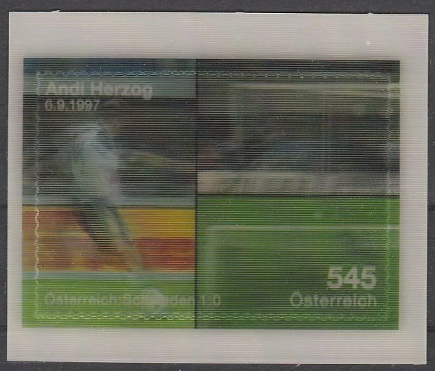 Österreich Block 42 postfrisch, Andi Herzog, 3D, Wackelbildbriefmarke