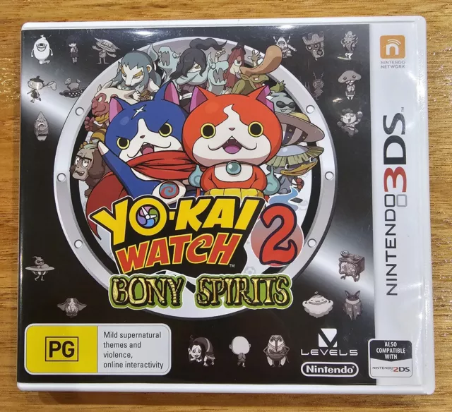NINTENDO 3DS YOKAI watch 2 bony spirits complete with case and