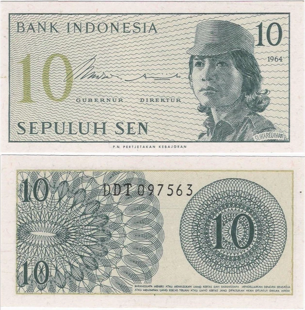 Indonesia 1964 - 10 sen - Pick 92 UNC