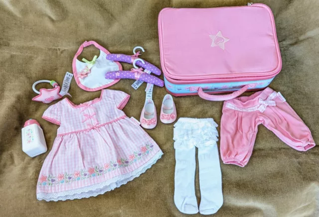 American Girl Bitty Baby 2013 Deluxe Layette Set ~ Almost Complete, NO Sweater