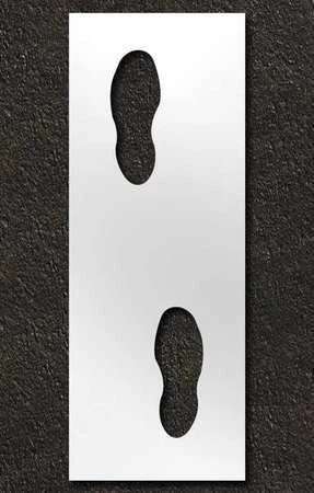 RAE STL-116-14814 Stencil,Foot Steps,10 in