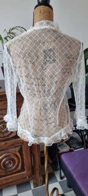 Blouse Dentelle Transparent Sandro Taille L TBE 2