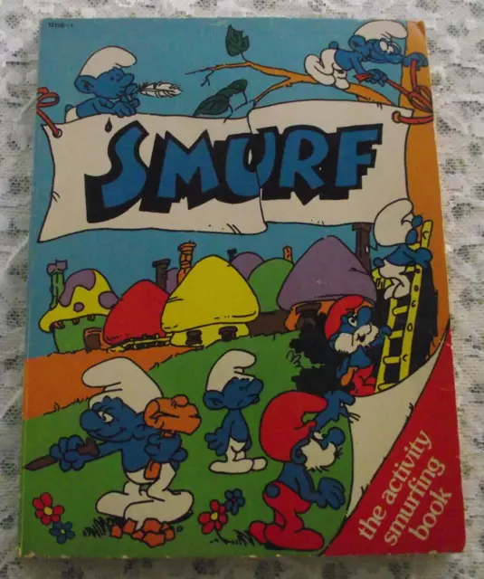 Retro Vintage SMURF Activity Smurfing Book, 1980, Peyer - Sepp - BP Australia