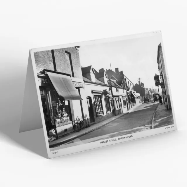 GREETING CARD - Vintage Staffordshire - Market Street, Kingswinford