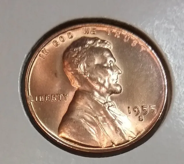1955 Lincoln Wheat Cent  S - BU - Uncirculated