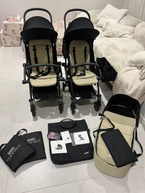 Bump Rider Connect Prams X 2 Plus Bassinet And Accessories
