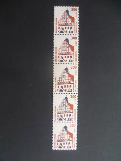 Bund Rollenmarken, SWK MiNr.  2141 ** postfrisch MNH, 5er-Streifen mit Nummer