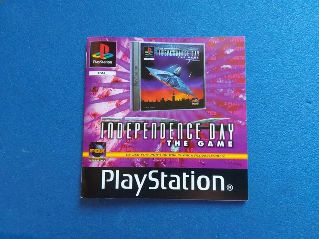 Jaquette Arrière PS1 Playstation 1 - Independence Day - Etat Correct (pour Collection)