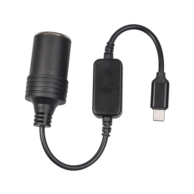 USB C auf 12  Zigarettenanzünder Buchse Konverter 1ft/30cm Adapter