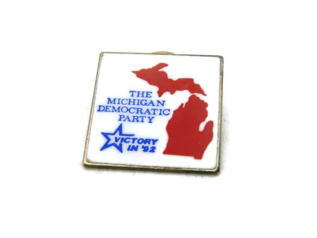 Il Michigan Democratica Festa Pin Vittoria IN '92 Color Oro