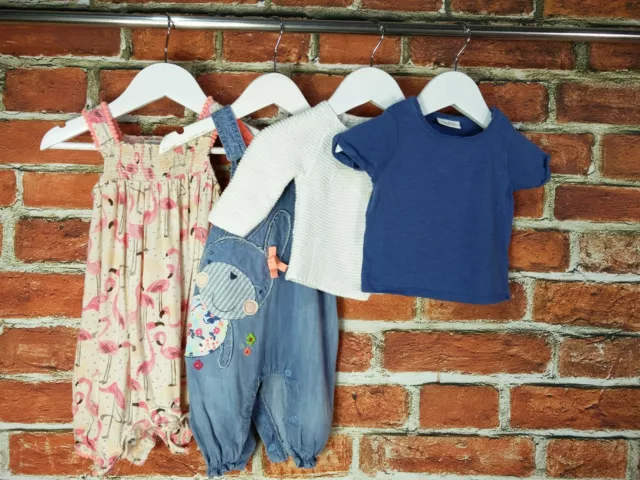 Pacchetto Cardigan Bambina Età 0-3 Mesi Next Zara Dungarees Set Top Bambini 62Cm