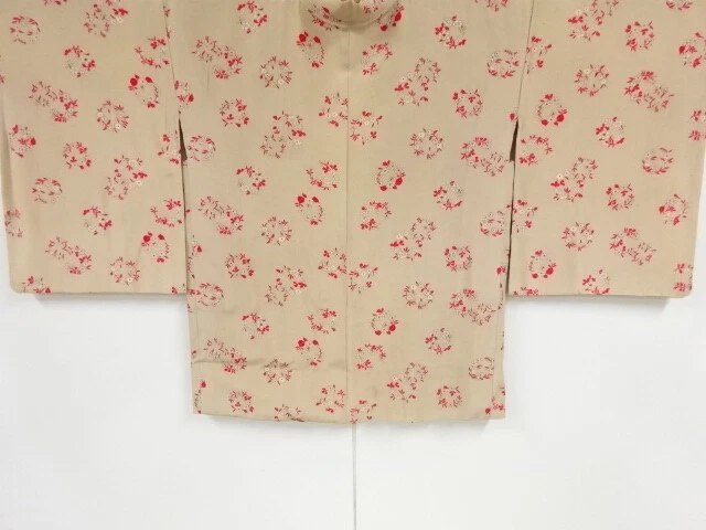 43641# Japanese Kimono / Antique Haori / Flower Roundel