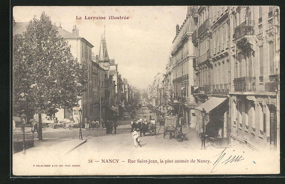 CPA Nancy, Rue Saint-Jean, vue de la rue 1904
